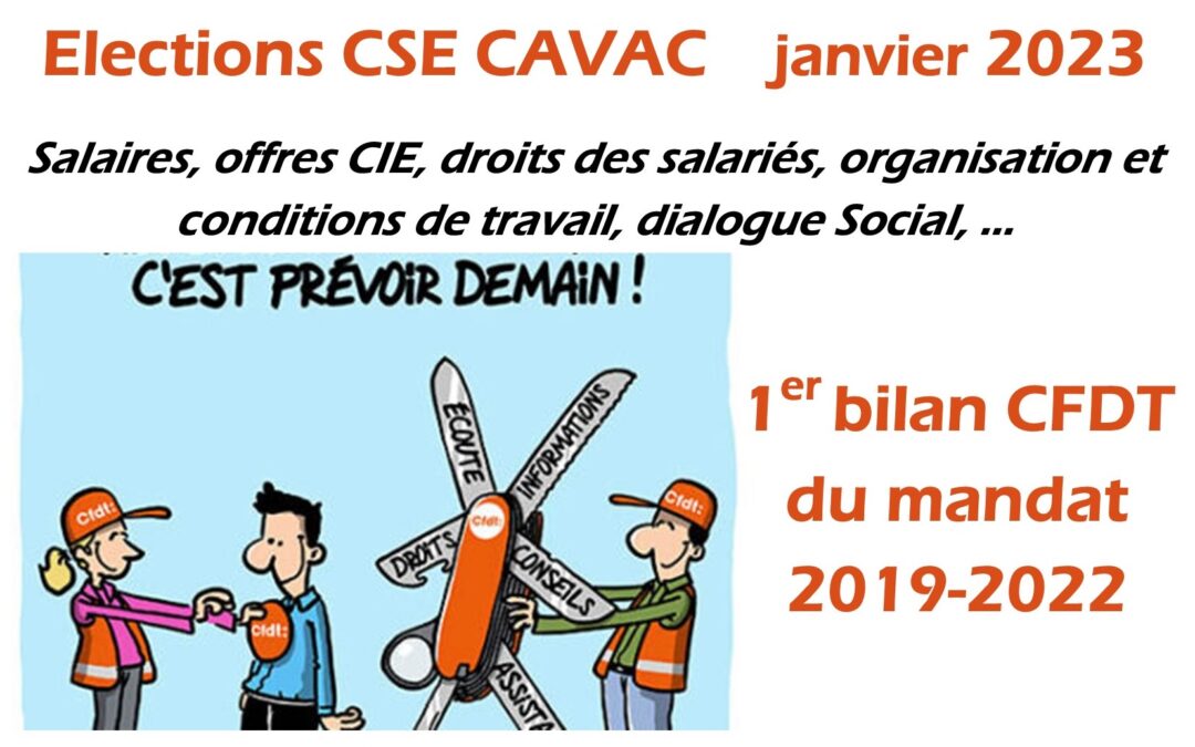 Mandat CSE 2019 – 2022, la CFDT tire son 1er bilan !