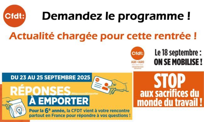 Une rentrée qui ne manque pas de sujets !